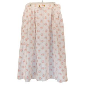 Vintage Outback Red Peach & Green Floral & Lattice Maxi Large